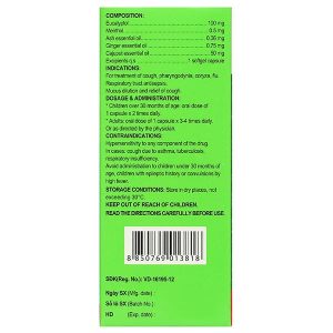 Eugica Fort điều trị các chứng ho, đau họng, sổ mũi (10 vỉ x 10 viên)