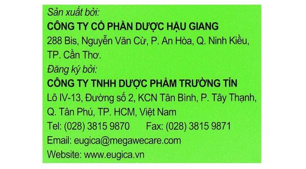 Eugica Fort điều trị các chứng ho, đau họng, sổ mũi (10 vỉ x 10 viên)