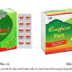 Eugica Fort điều trị các chứng ho, đau họng, sổ mũi (10 vỉ x 10 viên)