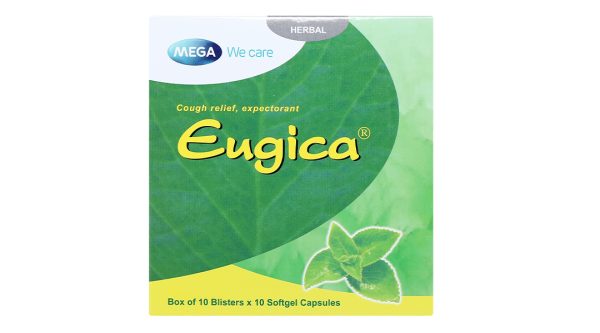 Eugica trị ho, đau họng, sổ mũi, cảm cúm, long đàm (10 vỉ x 10 viên)