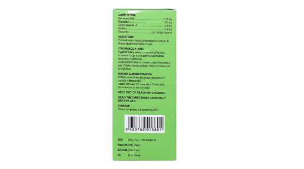 Eugica trị ho, đau họng, sổ mũi, cảm cúm, long đàm (10 vỉ x 10 viên)