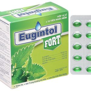 Eugintol Fort điều trị các chứng ho do đau họng, sổ mũi, cảm cúm (10 vỉ x 10 viên)