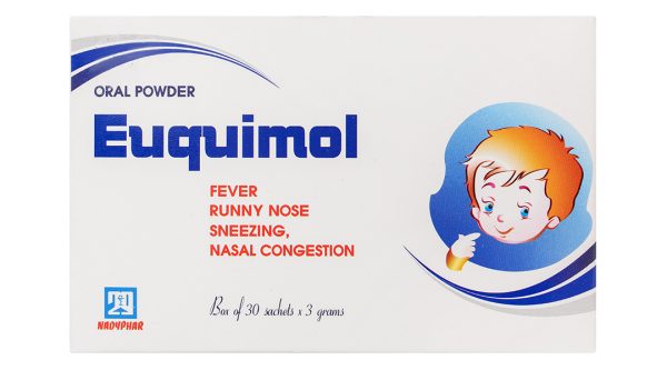 Thuốc bột Euquimol trị cảm sốt, sổ mũi do dị ứng thời tiết (30 gói x 3g)