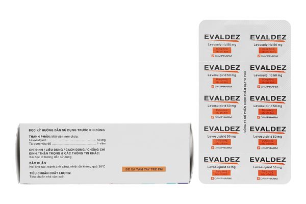 Evaldez 50mg trị tâm thần phân liệt (6 vỉ x 10 viên)