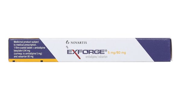 Exforge 5mg/80mg trị tăng huyết áp vô căn (2 vỉ x 14 viên)