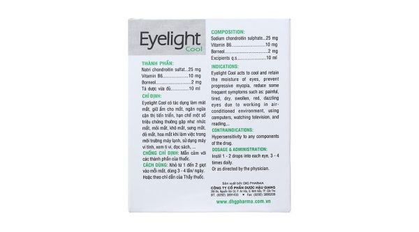 Dung dịch nhỏ mắt Eyelight Cool giữ ẩm, làm mát mắt chai 10ml