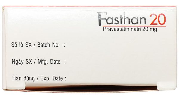 Fasthan 20mg trị rối loạn lipid máu, dự phòng biến cố tim mạch (3 vỉ x 10 viên)