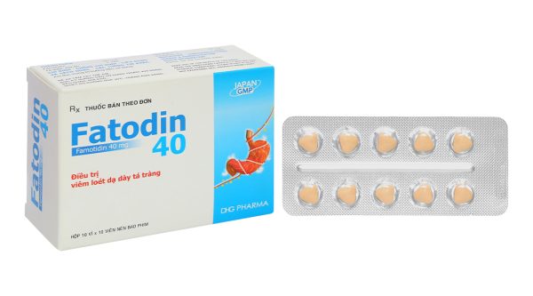 Fatodin 40 trị loét dạ dày, tá tràng (10 vỉ x 10 viên)