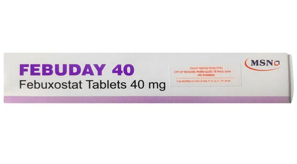 Febuday 40 điều trị chứng tăng acid uric huyết (3 vỉ x 10 viên)