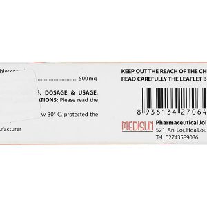 Fedcerine 500mg điều trị viêm loét đại tràng (3 vỉ x 10 viên)