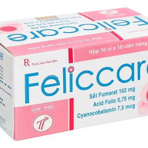 Feliccare phòng và trị thiếu máu tổng quát (10 vỉ x 10 viên)