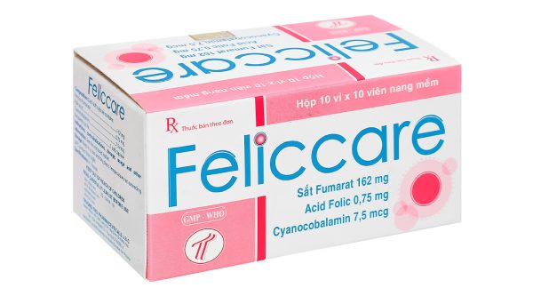Feliccare phòng và trị thiếu máu tổng quát (10 vỉ x 10 viên)