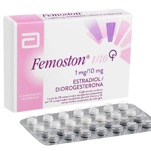 Femoston Abbott 1mg/10mg trị thiếu hụt nội tiết tố nữ estrogen (1 vỉ x 28 viên)
