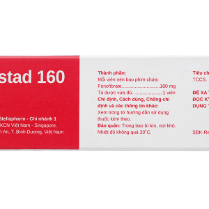 Fenostad 160 trị rối loạn mỡ máu (3 vỉ x 10 viên)