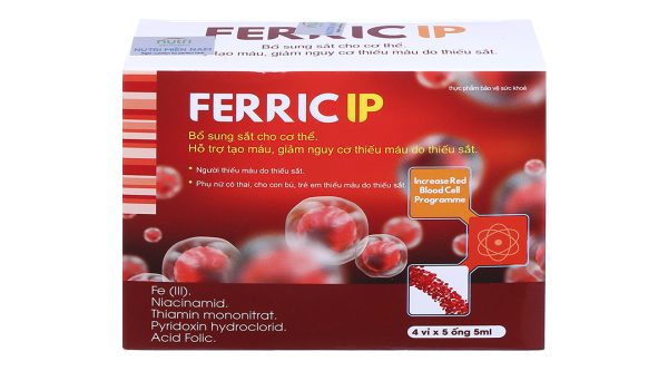 Dung dịch Ferric IP bổ sung sắt, hỗ trợ tạo máu hộp 20 ống x 5ml