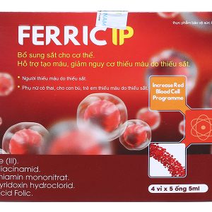 Dung dịch Ferric IP bổ sung sắt, hỗ trợ tạo máu hộp 20 ống x 5ml