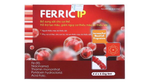 Dung dịch Ferric IP bổ sung sắt, hỗ trợ tạo máu hộp 20 ống x 5ml