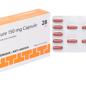 Ferricure 150mg Capsule trị tình trạng thiếu hụt sắt, thiếu máu do sắt (2 vỉ x 14 viên)