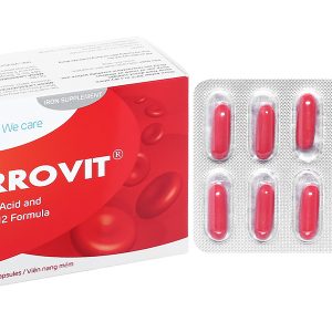 Ferrovit bổ sung sắt và axit folic, trị thiếu máu (5 vỉ x 10 viên)