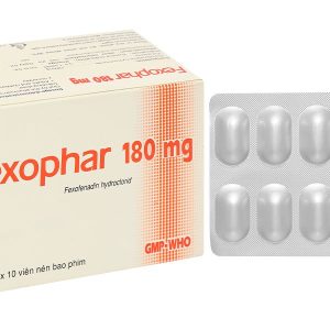 Fexophar 180mg trị viêm mũi dị ứng, mày đay, ngứa (10 vỉ x 10 viên)