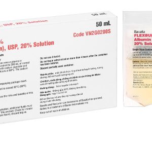 Dung dịch tiêm truyền Flexbumin 20% trị thiếu hụt albumin huyết túi 50ml