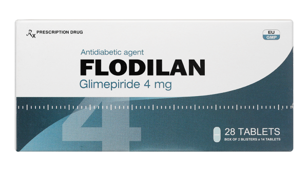 Flodilan 4mg thuốc trị đái tháo đường tuýp 2 (2 vỉ x 14 viên)