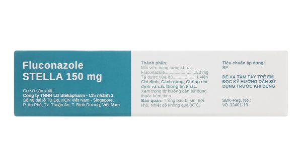 Fluconazole STELLA 150mg trị viêm màng não, nhiễm nấm (1 vỉ x 1 viên)