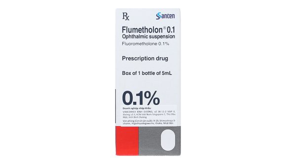 Hỗn dịch nhỏ mắt Flumetholon 0.1 trị các bệnh viêm ngoài mắt lọ 5ml
