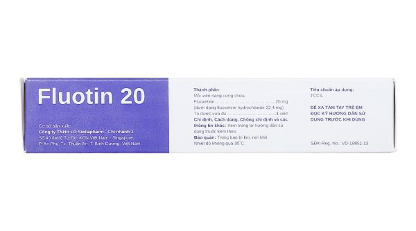 Fluotin 20 trị trầm cảm, rối loạn tiền kinh nguyệt (2 vỉ x 10 viên)