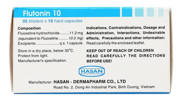 Flutonin 10 trị trầm cảm, rối loạn ám ảnh (5 vỉ x 10 viên)