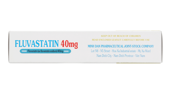 Fluvastatin MD Pharco 40mg trị rối loạn mỡ máu (3 vỉ x 10 viên)