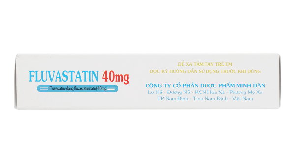 Fluvastatin MD Pharco 40mg trị rối loạn mỡ máu (3 vỉ x 10 viên)
