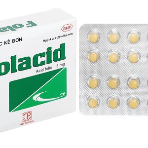 Folacid 5mg phòng và trị thiếu axit folic hộp 4 vỉ x 20 viên