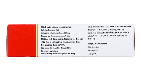 Fonroxil 500mg trị nhiễm khuẩn (3 vỉ x 10 viên)