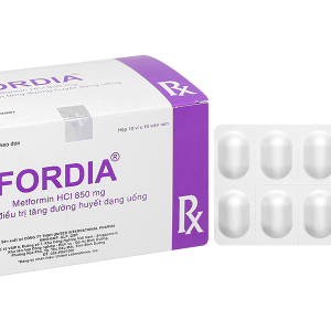Fordia 850mg trị đái tháo đường type 2 kết hợp ăn kiêng và thể thao (10 vỉ x 10 viên)