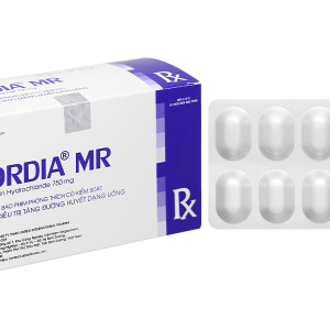 Fordia MR 750mg điều trị tiểu đường type 2 đơn độc hoặc kết hợp (6 vỉ x 10 viên)