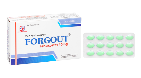 Forgout trị tăng Acid Uric mạn tính, viêm khớp do gút (2 vỉ x 15 viên)