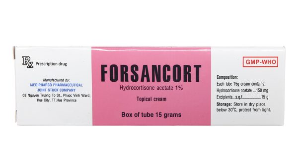 Kem bôi Forsancort trị các bệnh viêm da tiếp xúc tuýp 15g