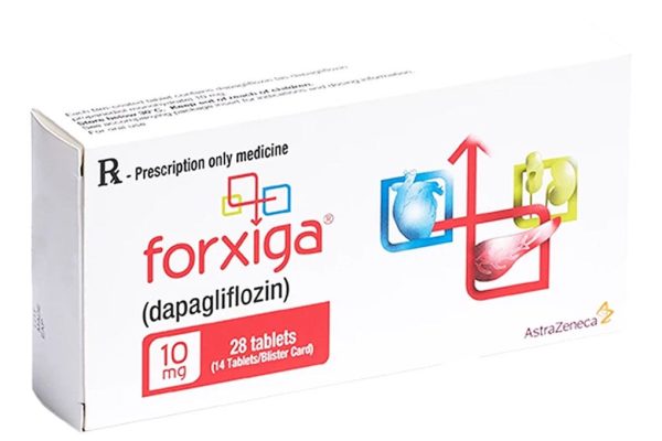 Forxiga 10mg trị đái tháo đường tuýp 2, suy tim và bệnh thận mạn tính (2 vỉ x 14 viên)