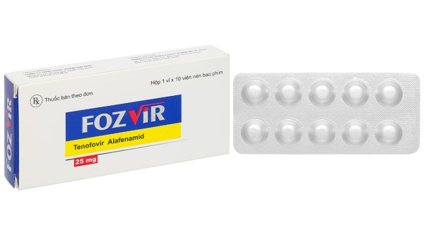 Fozvir 25mg trị viêm gan B (1 vỉ x 10 viên)