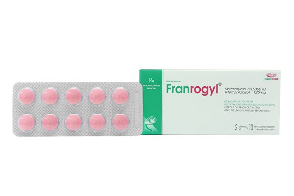 Franrogyl 20mg trị nhiễm khuẩn răng miệng (2 vỉ x 10 viên)