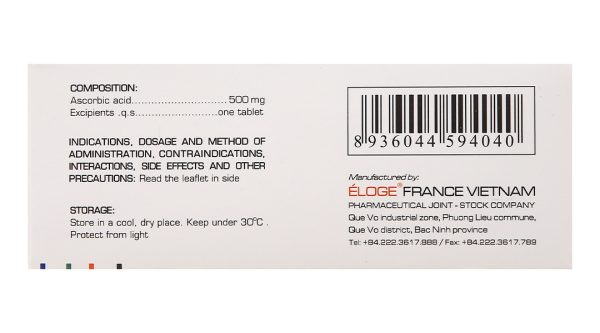 Franvit C.Ex 500 bổ sung vitamin C, tăng đề kháng (5 vỉ x 10 viên)