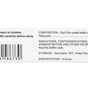 Friburine 80mg trị tăng acid uric huyết ở bệnh nhân bị gout mạn tính (3 vỉ x 10 viên)