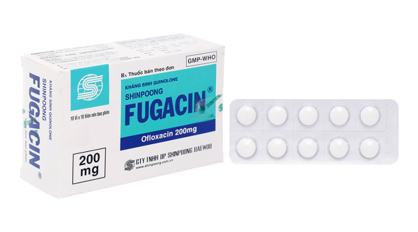 Fugacin 200mg trị nhiễm trùng gây ra bởi các vi khuẩn nhạy cảm (10 vỉ x 10 viên)