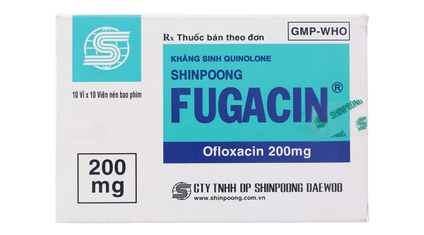 Fugacin 200mg trị nhiễm trùng gây ra bởi các vi khuẩn nhạy cảm (10 vỉ x 10 viên)