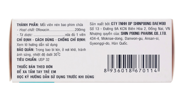 Fugacin 200mg trị nhiễm trùng gây ra bởi các vi khuẩn nhạy cảm (10 vỉ x 10 viên)