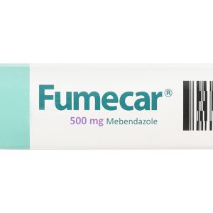 Viên nhai Fumecar 500mg trị giun kim, giun tóc, giun đũa, giun móc (1 vỉ x 1 viên)