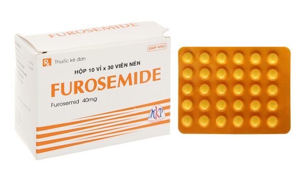 Furosemide Mekophar 40mg trị tăng huyết áp, tăng canxi huyết, trị phù (10 vỉ x 30 viên)