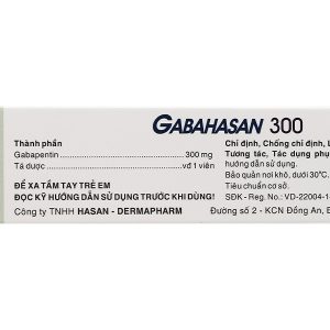 Gabahasan 300 trị động kinh, đau dây thần kinh (3 vỉ x 10 viên)