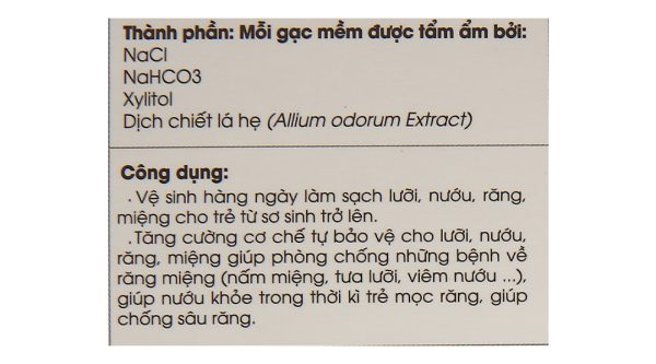 Gạc răng miệng Dr. Papie 0+ giúp sạch lưỡi, nướu, răng hộp 30 gói